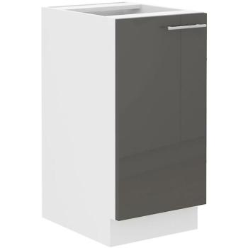 Konyhaszekrény Lara 40d 1f Bb Mdf szürke fényes kép