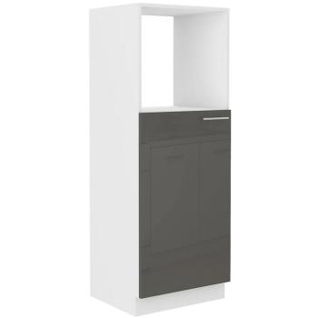 Konyhaszekrény Lara 60dkpl-162 1f Bb Mdf szürke fényes kép