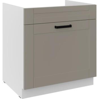 Konyhaszekrény Luna claygrey/fehér 80ZL 1S BB kép