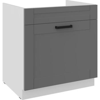 Konyhaszekrény Luna dustgrey/fehér 80ZL 1S BB kép