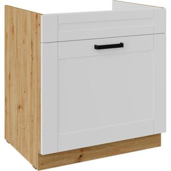 Konyhaszekrény Luna fehér matt/artisan 80ZL 1S BB kép