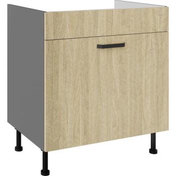 Konyhaszekrény Scandi jegenyefenyő/antracyt 80ZL 1S BB kép