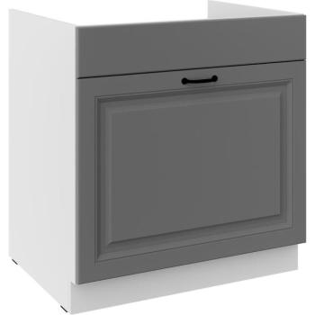 Konyhaszekrény Stilo dustgrey/fehér 80ZL 1S BB kép