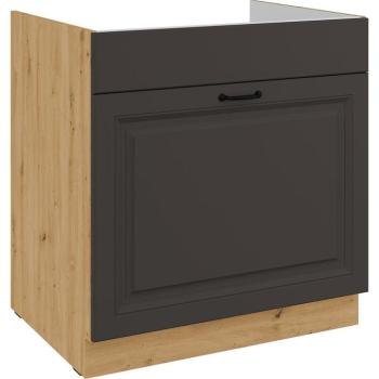 Konyhaszekrény Stilo grafit matt/artisan 80ZL 1S BB kép