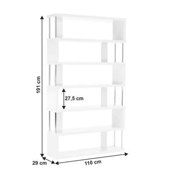 Könyvespolc, fehér, ALIS kép