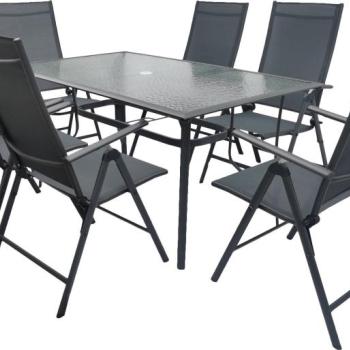 La Proromance Garden Table G47 + 6 db Garden Folding Chair T17 Anthracite kép