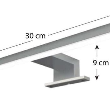 led világítás fürdőszoba bútorhoz króm kép