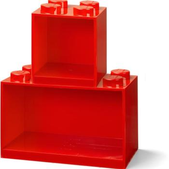 LEGO Brick függő polc, 2 db-os szett - piros kép