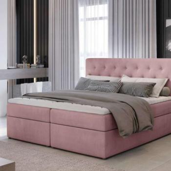 Loree 140x200 boxspring ágy matraccal rózsaszín kép