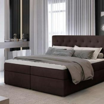 Loree 140x200 boxspring ágy matraccal sötétbarna kép