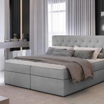 Loree 140x200 boxspring ágy matraccal szürke kép