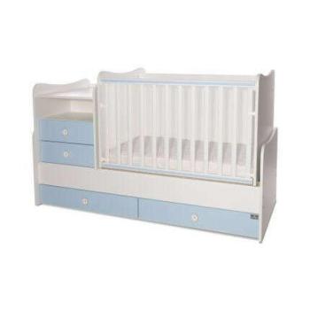 Lorelli Combo kombi ágy 70x170 - White Baby Blue kép