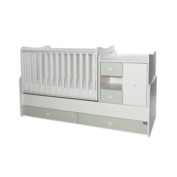 Lorelli MiniMax kombi ágy 72x190 - White / Milky Green kép