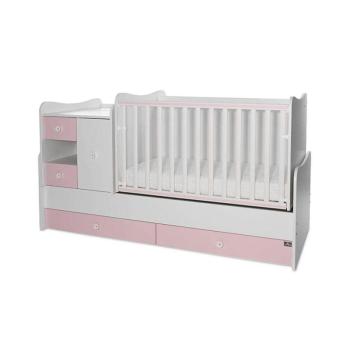 Lorelli MiniMax kombi ágy 72x190 - White / Orchid Pink kép