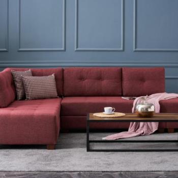 Manama Corner Sofa Bed Left - Claret Red Sarokkanapé 280x206x85 Bordó kép