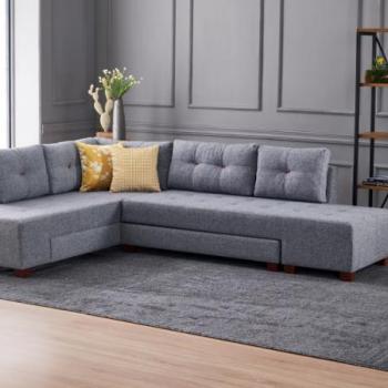 Manama Corner Sofa Bed Left - Grey Sarokkanapé 280x206x85 Szürke kép