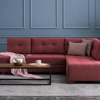 Manama Corner Sofa Bed Right - Claret Red Sarokkanapé 280x206x85 Bordó kép