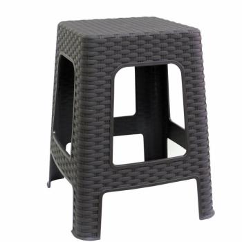 MEGAPLAST II puff 45x35,5x35,5 cm, polyrattan, wenge kép