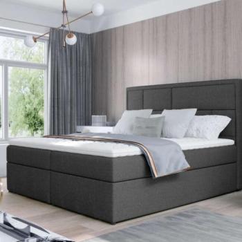 Meron 140x200 boxspring ágy matraccal sötétszürke kép