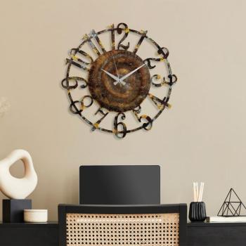 Metal Wall Clock 15 - 1 Dekoratív fém falióra 48x48 Multicolor kép