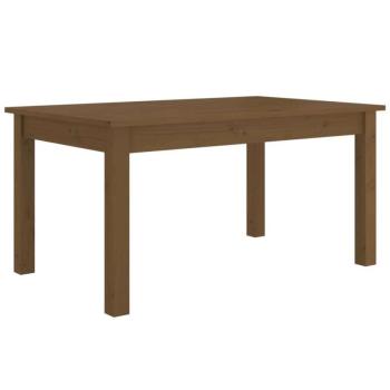 Mézbarna tömör fenyőfa dohányzóasztal 80 x 50 x 40 cm kép
