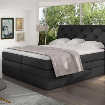 Mirabel 140x200 boxspring ágy matraccal fekete kép