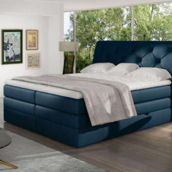 Mirabel 140x200 boxspring ágy matraccal kék kép