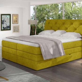 Mirabel 140x200 boxspring ágy matraccal sárga kép