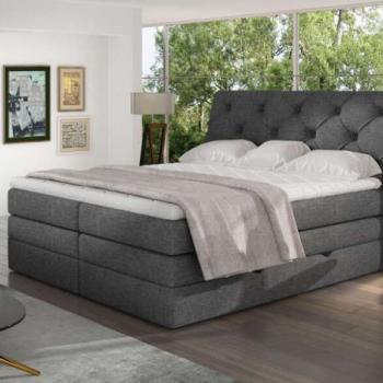 Mirabel 140x200 boxspring ágy matraccal szürke kép