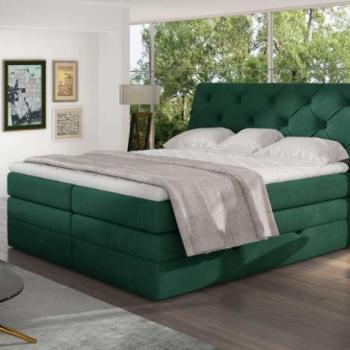 Mirabel 140x200 boxspring ágy matraccal zöld kép