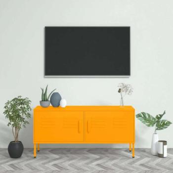 Mustársárga acél TV szekrény105 x 35 x 50 cm kép