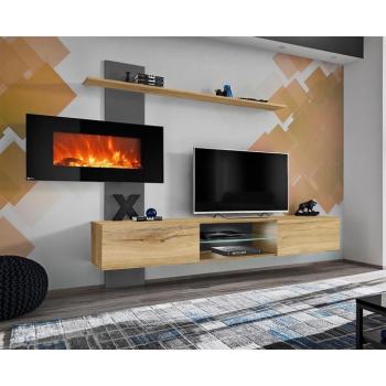 Nappali Bútor Flame E  antracyt/tölgy flagstaff kép