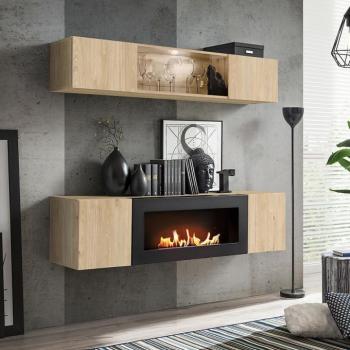 Nappali bútor Fly Hj Fy N3 Hickory Jackson/Bio kandalló kép