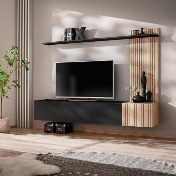 Nappali bútor Solo Zhj Sl Fekete/Hickory Jackson kép