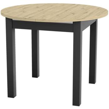 Összecsukható asztal Aurora 96/126x96cm tölgy artisan/fekete kép