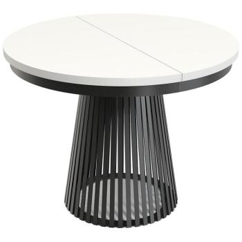 Összecsukható asztal Garda fekete/Alpesi fehér kép