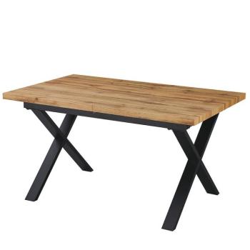 Összecsukható asztal Idaho 12555 140-180x90 natúr/fekete kép