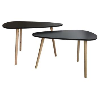 Padkészlet Frej fekete/tölgy természetes kép