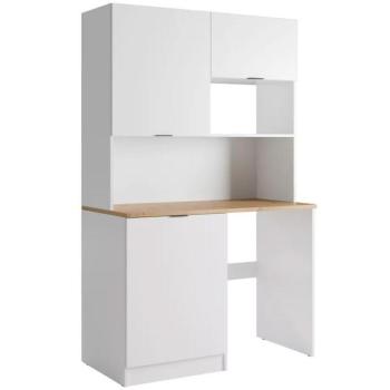 Pohárszék Luna fehér munkalap tölgy artisan kép