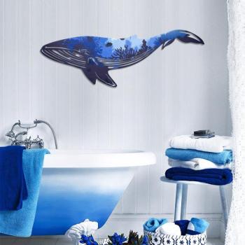 Reef Whale Metal Wall Art - APT651 Fali fém dekoráció 94x31 Multicolor kép