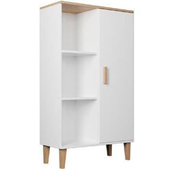 Regál Denver Fehér/Hikora kép