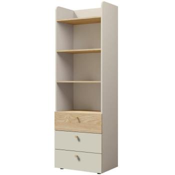 Regál Yuki 5 Szürke Bézs/Olajozott Tölgy kép