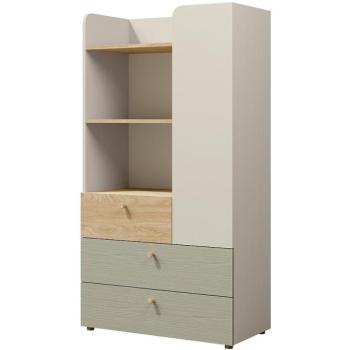 Regál Yuki 6 Eukaliptusz/Szürke Bézs/Olajozott Tölgy kép