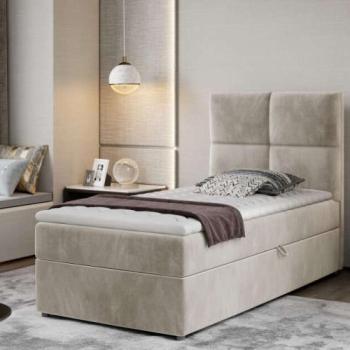 Rivia 90x200 boxspring ágy matraccal bézs kép