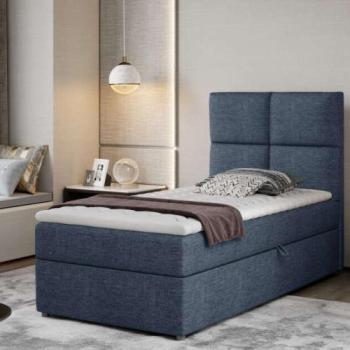 Rivia 90x200 boxspring ágy matraccal kék kép