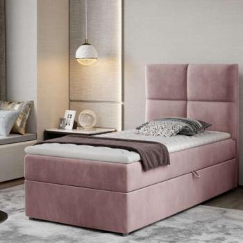 Rivia 90x200 boxspring ágy matraccal rózsaszín kép