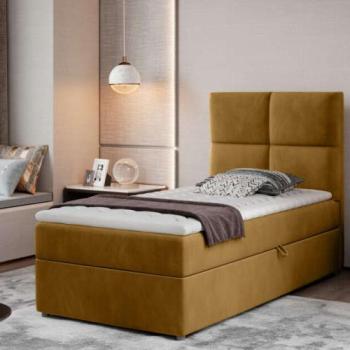 Rivia 90x200 boxspring ágy matraccal sárga kép