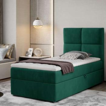 Rivia 90x200 boxspring ágy matraccal sötétzöld kép