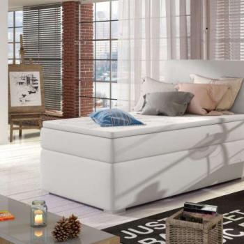 Rocco 90x200 boxspring ágy matraccal fehér kép