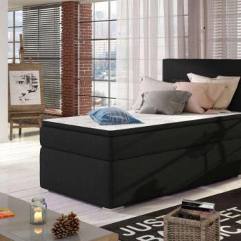 Rocco 90x200 boxspring ágy matraccal fekete kép